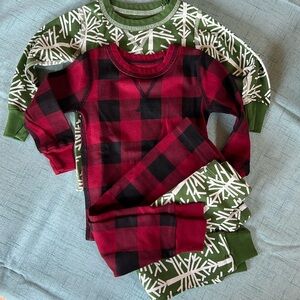 Pact organic cotton unisex kids 18M Pajama Set Bundle